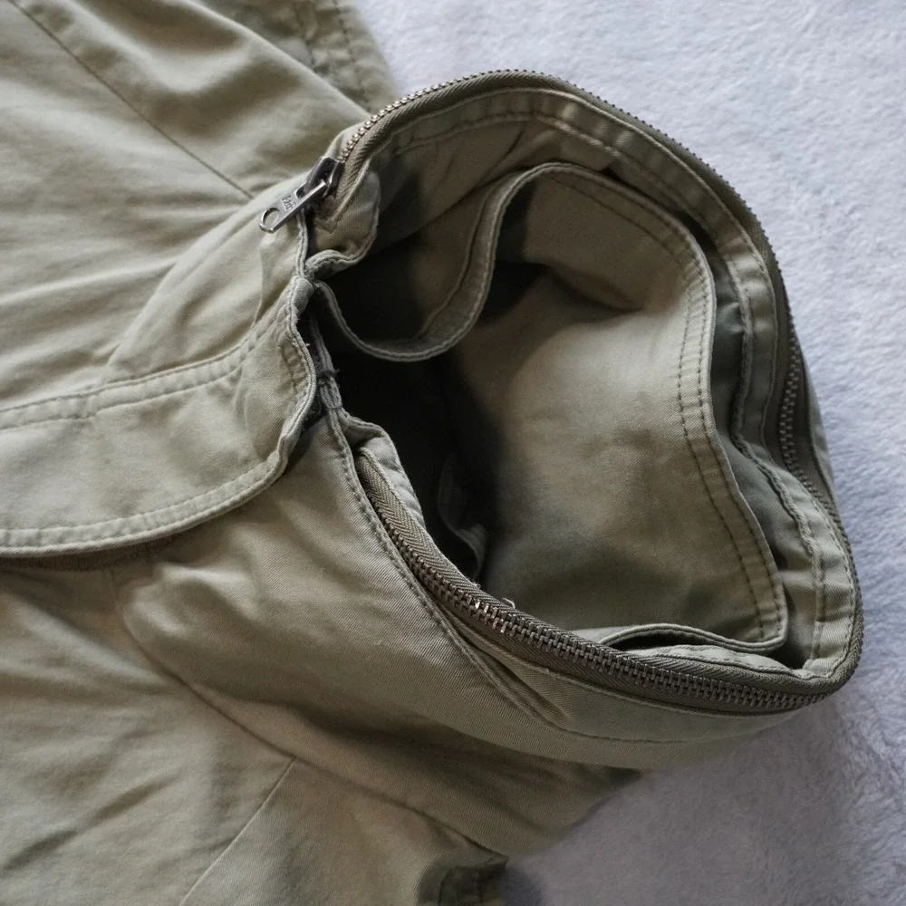 Vintage‎ Abercrombie & Fitch Field Jacket Large Army Green Military Utility